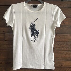 Ralph Lauren White Polo Graphic T-Shirt